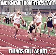 sprinters fall apart at the end of races