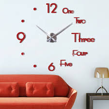 Giant Diy 3d Wall Clock Stylish