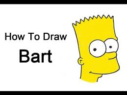 how to draw bart simpson video step