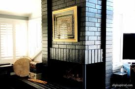 Painted Black Brick Fireplace Diy