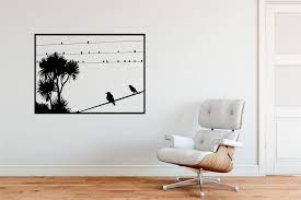 Sparrows On The Wire Grafix Wall Art