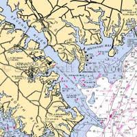 Maryland Cambridge Choptank River Nautical Chart Decor
