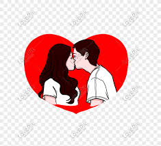cartoon hand drawn romantic valentine