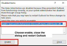 can t create a teams meeting in outlook
