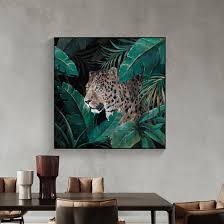 Abstract Gold Leopard Canvas Art Modern