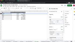 update pivot tables in google sheets