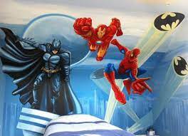 superhero wall mural