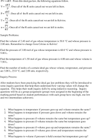 Values of the universal gas constant r in various units. Ideal Gas Law Introduction Lesson Plan Keith Newman Chemistry 511 Final Project 2006 Pdf Free Download