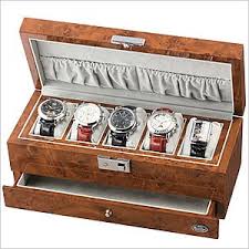 腕時計の収納方法でお困りの方へ 木製5本用濃木目引き出し付きコレクションケース コレクションボックス 時計収納ケースlu 50015rd ディスプレイウォッチケース時計ケース腕時計ケース インテリア 収納 収納 時計 収納