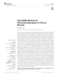 Pdf The Gssp Method Of Chronostratigraphy A Critical Review