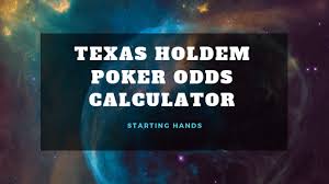 With the texas holdem odds calculator, you'll be able to track your odds at every step as the cards play out. Poker Odds Calculator Rohit Hebbar