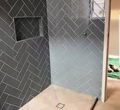 See more ideas about bathroom makeover, chevron bathroom, bathrooms remodel. Top 60 Best Grey Bathroom Tile Ideas Neutral Interior Designs