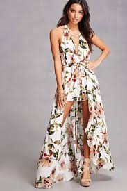 Find designer maxi dresses for women up to 70% off and get free shipping on orders over $100. Floral Halter Maxi Romper Forever 21 2000144536 Maxi Romper Beautiful Outfits Floral Fashion