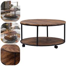 Round Coffee Table With Caster Wheels