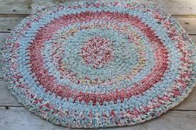 vine cotton rag rug round crochet