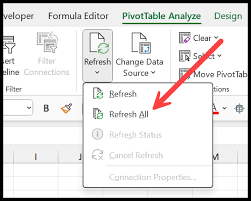 refresh all pivot tables at once