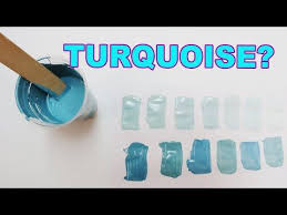 Mixing Paint Colors Turquoise Painting