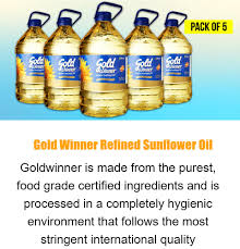 gold winner refined sunflower oil 5lx5