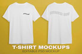white t shirt mockup free vectors