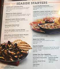 red lobster menu with s slc menu