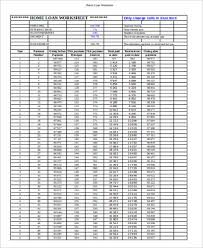 Sample Loan Amortization Chart 9 Examples In Word Pdf Excel