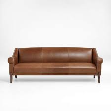 Mid Century Leather Sofa Crate Barrel