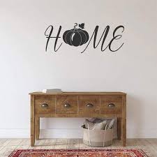 Home With Pumpkin Silhouette Vinyl Wall