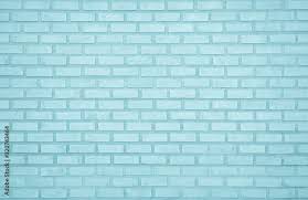 Pastel Blue And White Brick Wall
