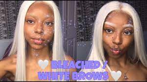 bleached white eyebrow tutorial