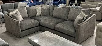 blaise fabric corner sofa lhf grey