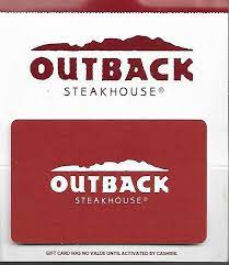 outback steakhouse gift card no value