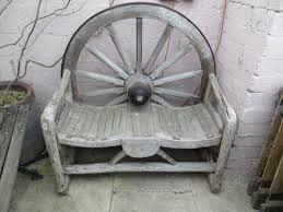 Decorative Antique Cart Wheel Bench