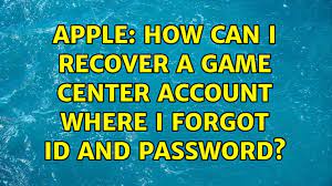 apple how can i recover a game center
