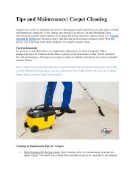 tipaintenance carpet cleaning
