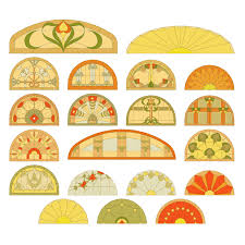 semicircular stained glass patterns