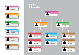 Color Card Organizational Chart Infographic Download Free