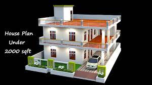 2000 sqft home design 40 by 50 house
