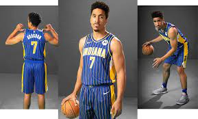 Sport the navy, gold and cool grey and support your favourite nba squad with official indiana pacers jerseys and gear from nike. Pacers Turn To Pinstriped Past With New City Edition Uniforms Nba Com