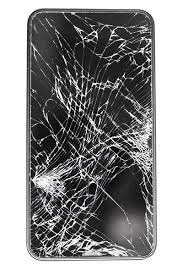 Broken Glass Screen Mobile Phone In