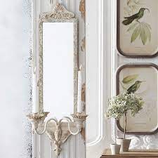 Ornate 2 Candle Mirror Wall Sconce