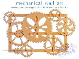 Kinetic Wall Art Decor Wooden Gears