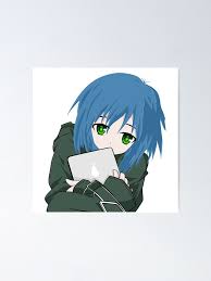 Anime Charakter blaues Haar