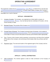 Texas series llc operating agreement with asset protection provisions template ~ how to create an llc operating agreement free templates. Texas Llc Operating Agreement Template Pdf Word Startingyourbusiness Com