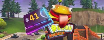 Epic games) obviously you'll be starting at durrr burger, the fast food joint in the southwest part of the map. Fortnite Fortbyte 41 Emoticon Tomatenkopf In Durr Burger Einsetzen
