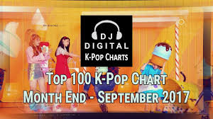 Top 100 K Pop Songs Chart September 2017 Month End Chart