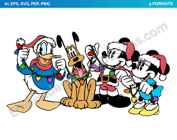 Classic Mickey, Friends - Mickey Mouse Christmas - Holiday Disney Character  Designs as SVG Vector for Print in 5 formats - DSNYH000213 • World's  largest collect… | Christmas svg, Mickey christmas, Disney merry christmas