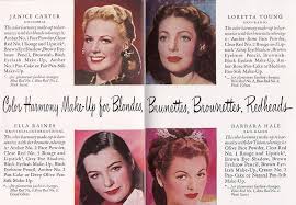 vine 1950s makeup colour charts