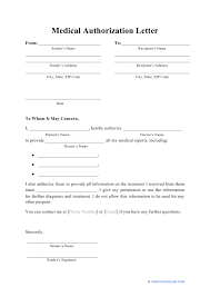 Sep 14, 2020 · who are eligible to get a senior citizen id? Medical Authorization Letter Template Download Printable Pdf Templateroller