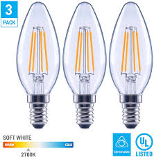 Ecosmart 60 Watt Equivalent B11 Dimmable Clear Filament Vintage Style Led Light Bulb Soft White 3 Pack Amazon Com