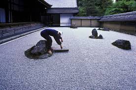 Zen Rock Garden Ryoanji Kyoto Japan